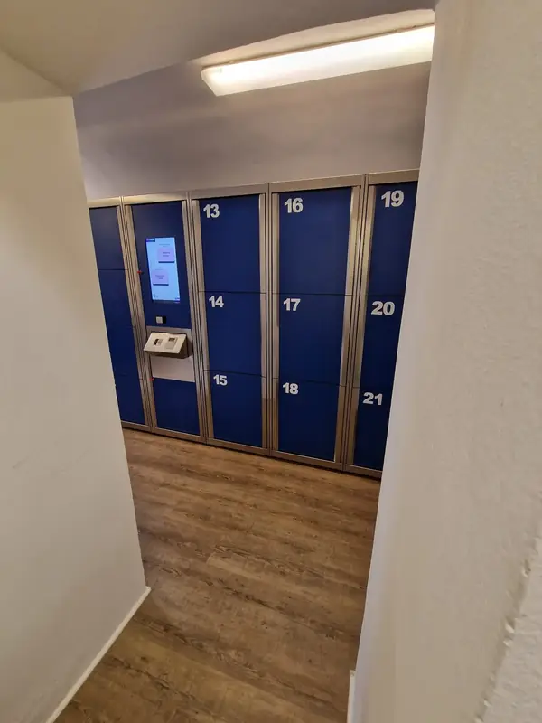 EasyLocker self-service locker corridor, Prague